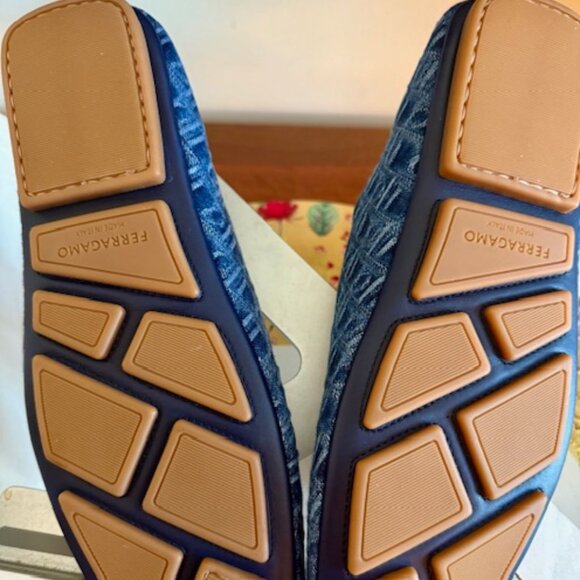 SALVATORE FERRAGAMO-BRANDNEW! 2025-Blue Men's DriversLoafers 949$ EU/IT 8,US 9 - Picture 15 of 16